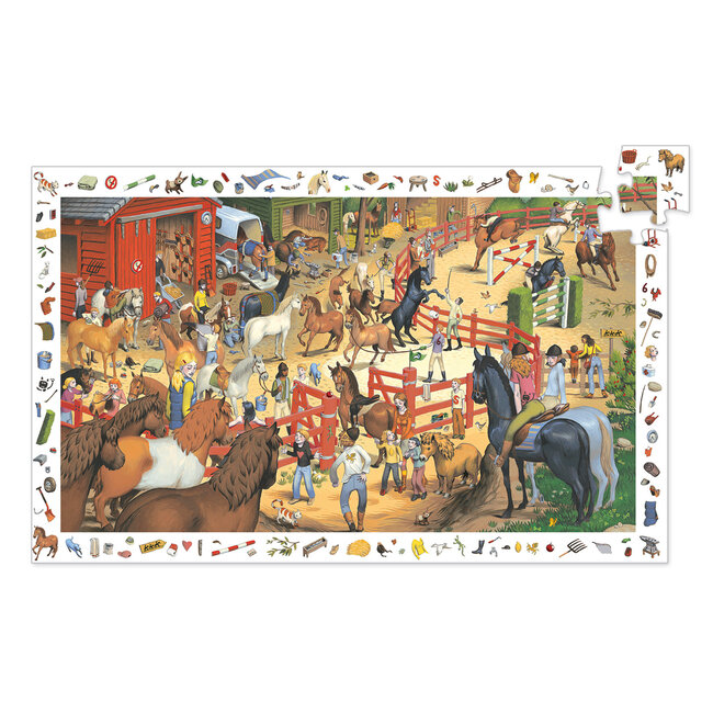 Djeco observatiepuzzel paardrijden dj07454