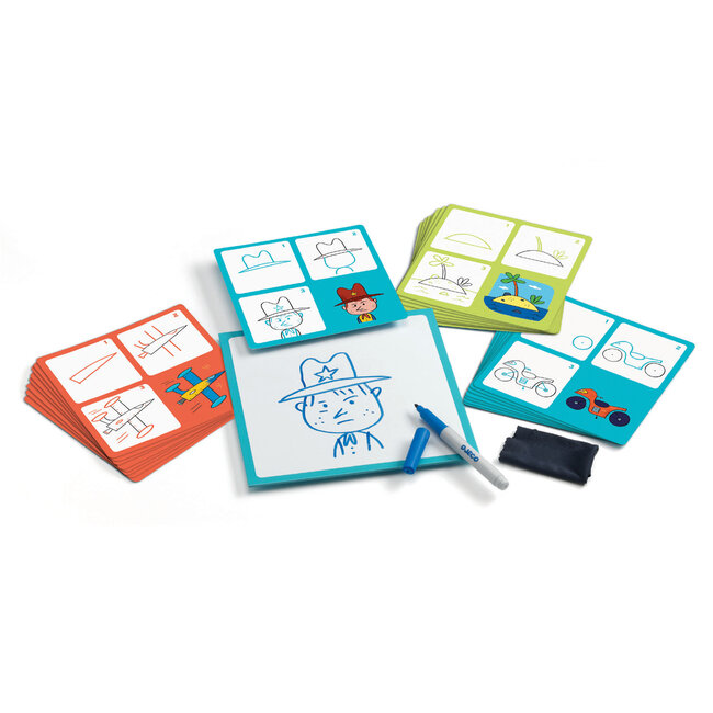 Djeco step by step tekenkaarten