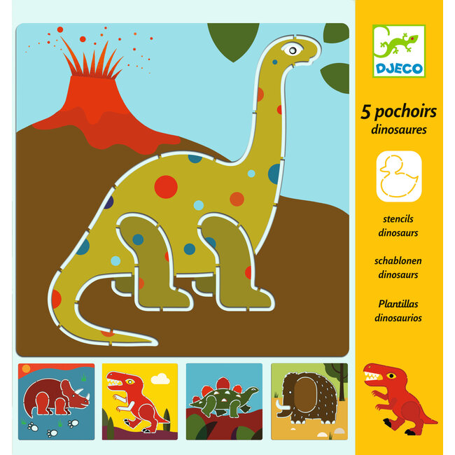 Djeco tekensjablonen Dino dj08863