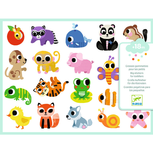 Grote stickers babydieren dj09084