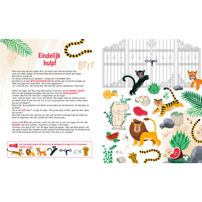 Zaklampboek - Speuren in de dierentuin