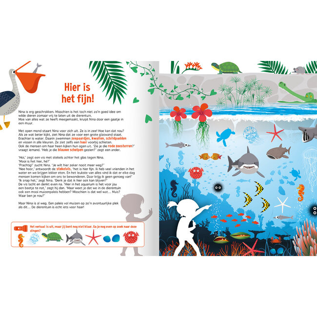 Zaklampboek - Speuren in de dierentuin