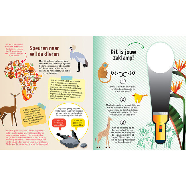 Zaklampboek - Speuren naar wilde dieren