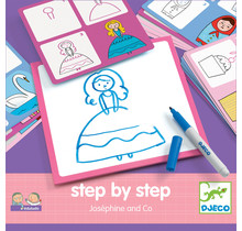 Djeco step by step tekenkaarten Josephine dj08320