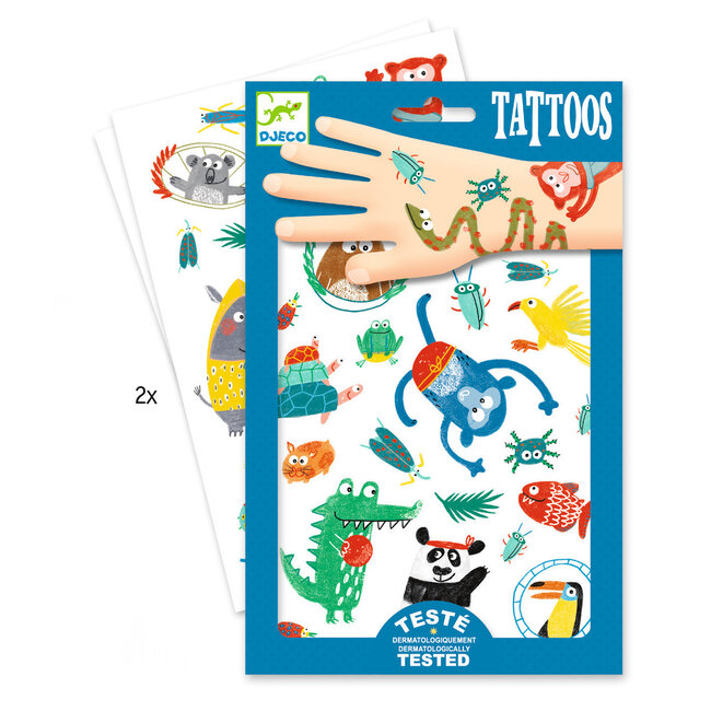 Djeco tattoos gekke dieren dj09576