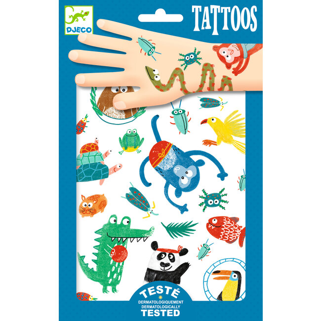 Djeco tattoos gekke dieren dj09576