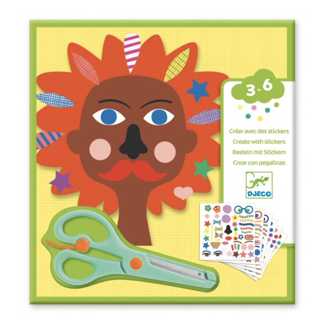 Djeco Creëer met stickers Kappers dj09045