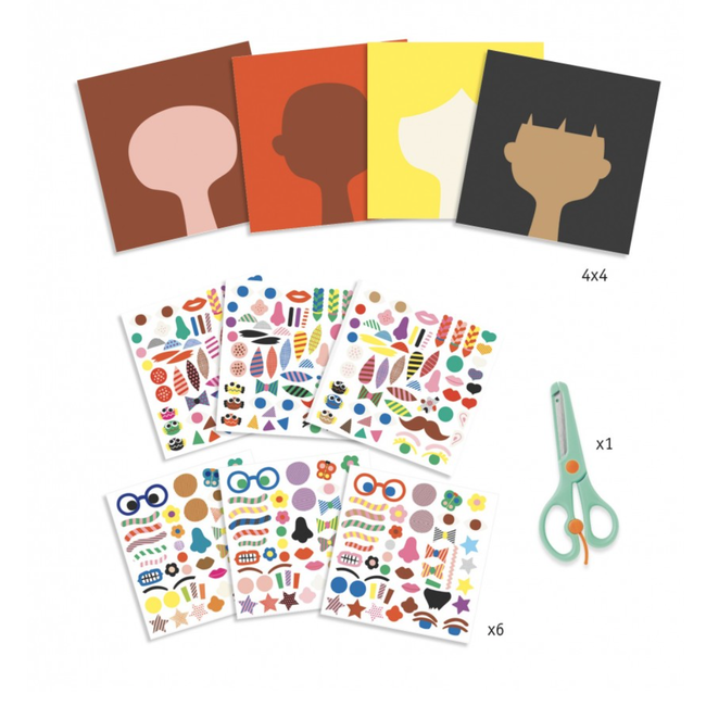 Djeco Creëer met stickers Kappers dj09045