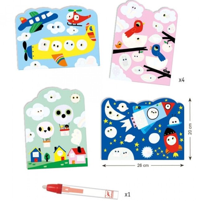 Djeco kleuren met water, in de lucht dJ09061