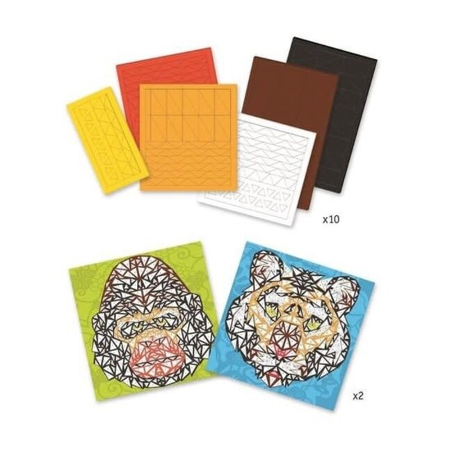 Djeco mozaiek wilde dieren dj08887