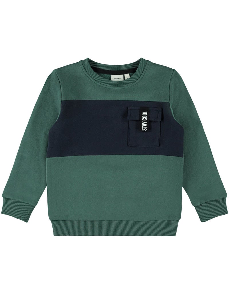 Name It Sweater Nmmsanma Bistro Green Met Muisjes