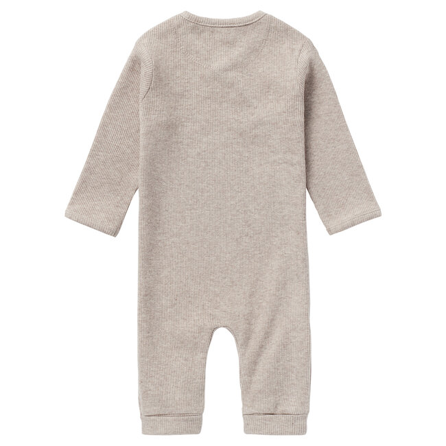 Noppies playsuit rib Nevis taupe mel