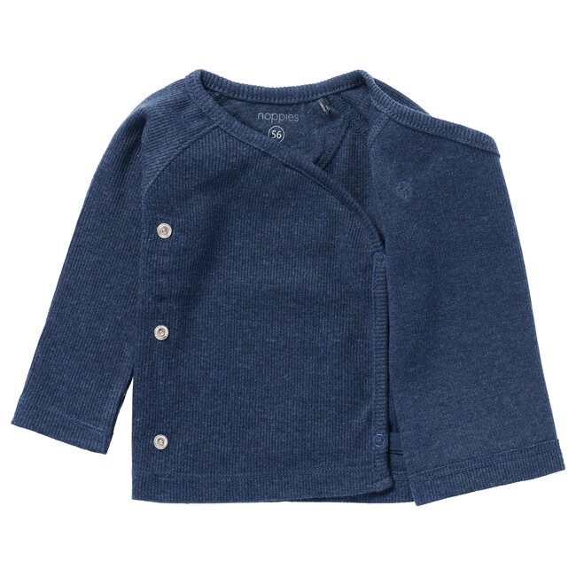 Noppies overslagshirt rib Nanyuki navy mel