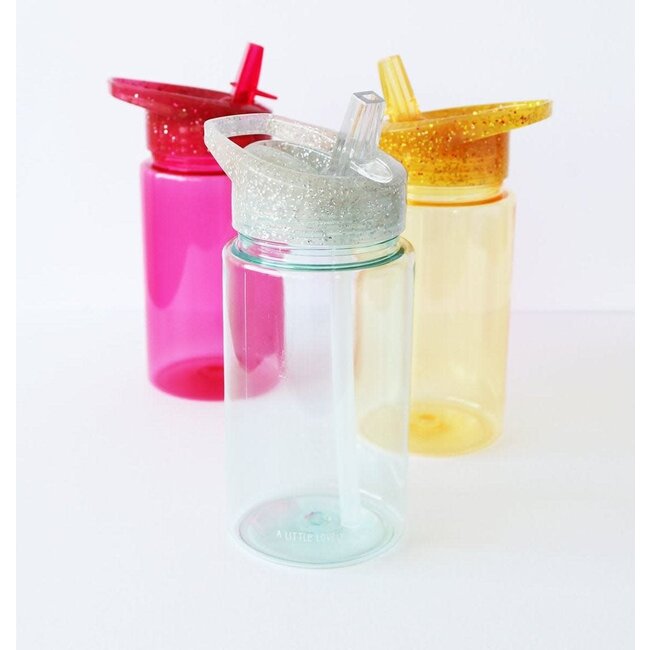 ALLC Drinkfles glitter zilver