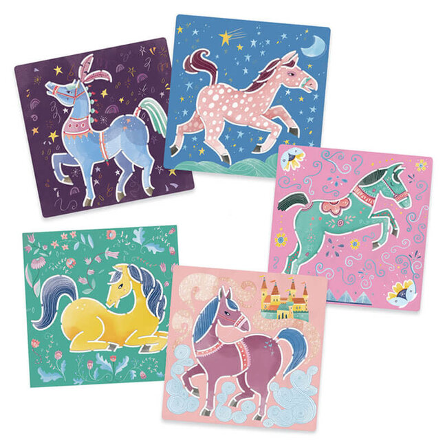 Djeco sjablonen paarden