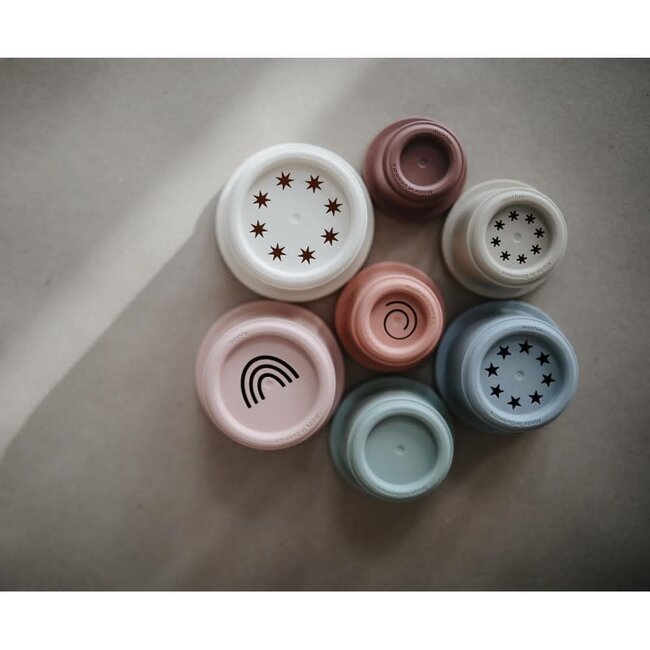 Mushie stacking cups