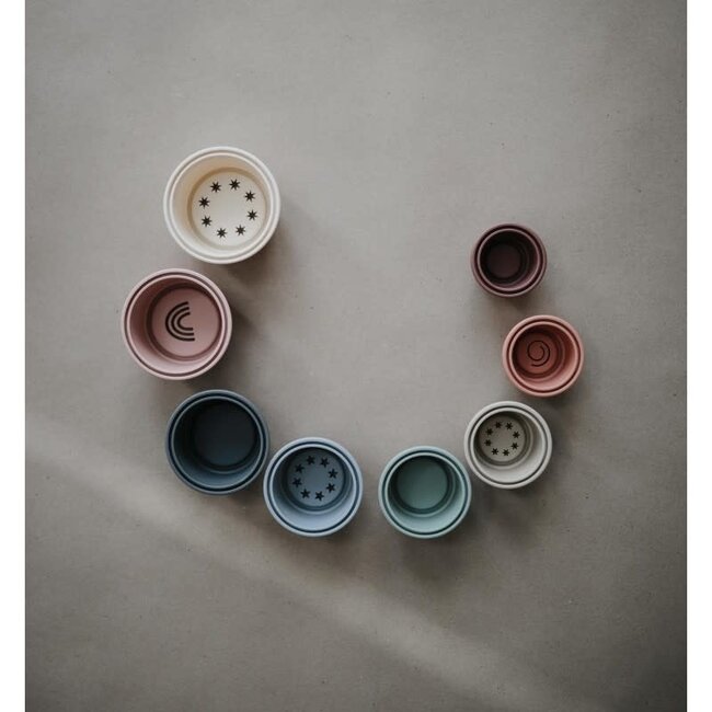 Mushie stacking cups