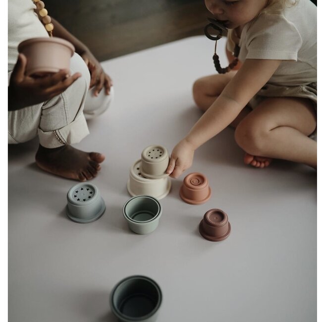 Mushie stacking cups