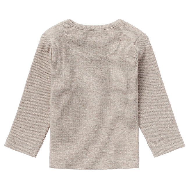 Noppies shirt rib Natal taupe mel