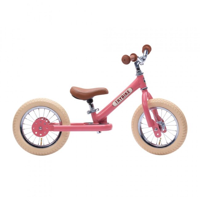 Trybike steel 2 in 1 loopfiets Vintage pink