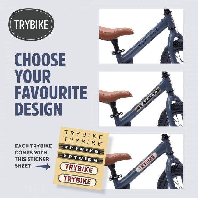 Trybike steel 2 in 1 loopfiets Grey