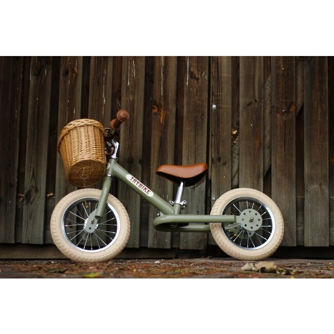 Trybike steel 2 in 1 loopfiets Vintage green