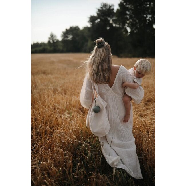 Mushie Pacifier case Stone