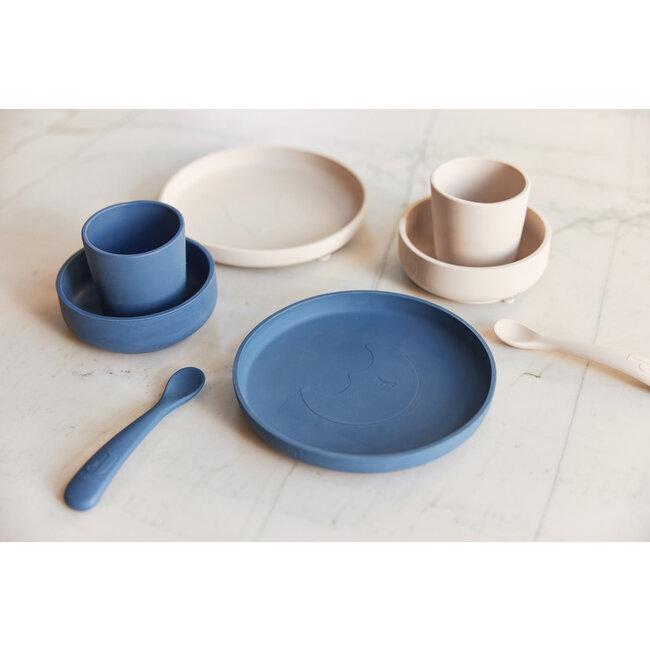 Jollein Dinerset siliconen jeans blue