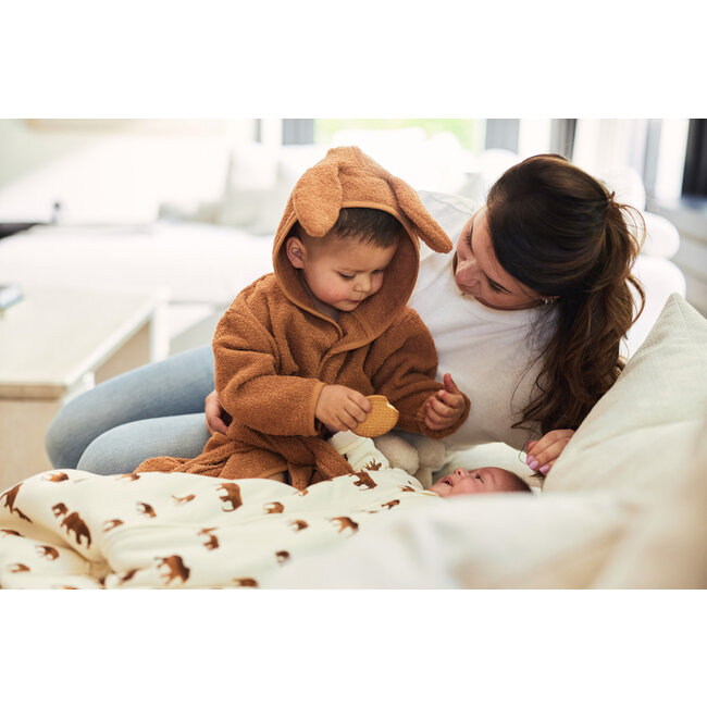 Jollein badjas 1-2 jaar caramel