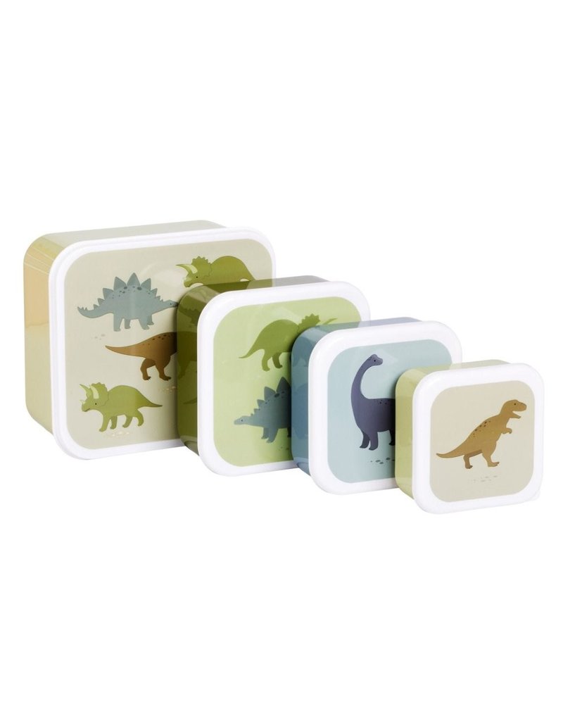 A little lovely compagny Lunch & snackbox set Dinosaurussen
