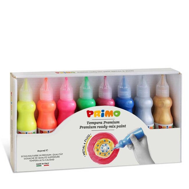 Primo plakkaatverf Metallic & fluo