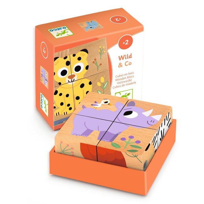 Djeco Puzzel blok Wild & Co
