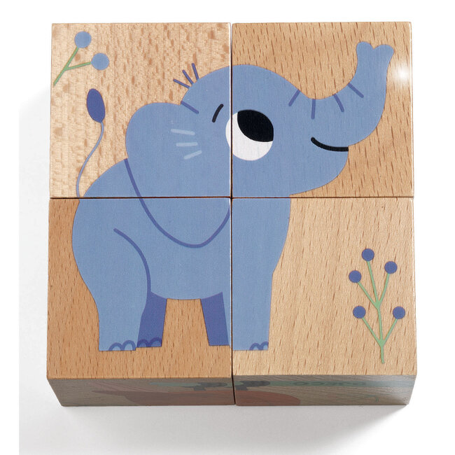 Djeco Puzzel blok Wild & Co