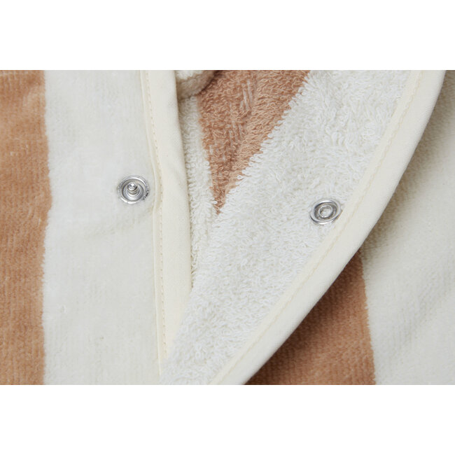 Jollein badjas 1-2 jaar Stripe Terry Biscuit gots