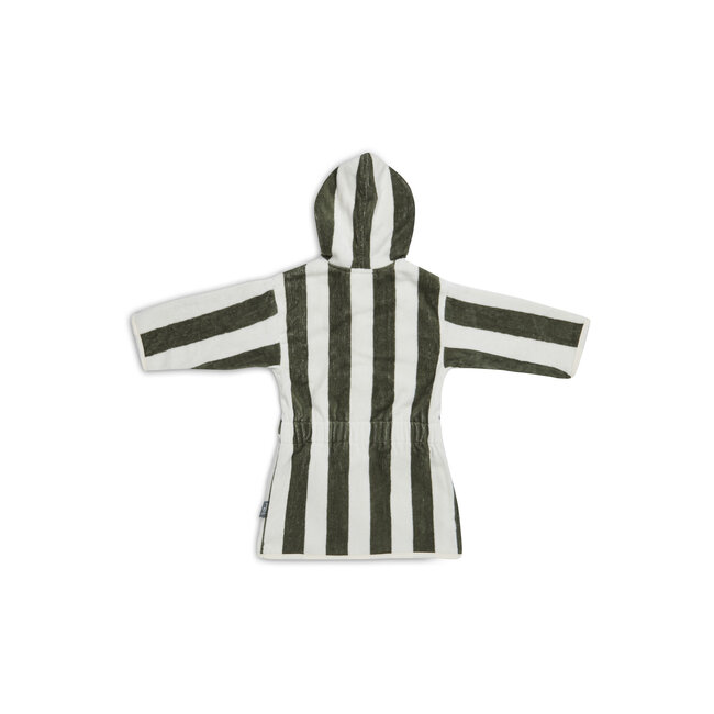 Jollein badjas 1-2 jaar Stripe Terry Leaf Green gots