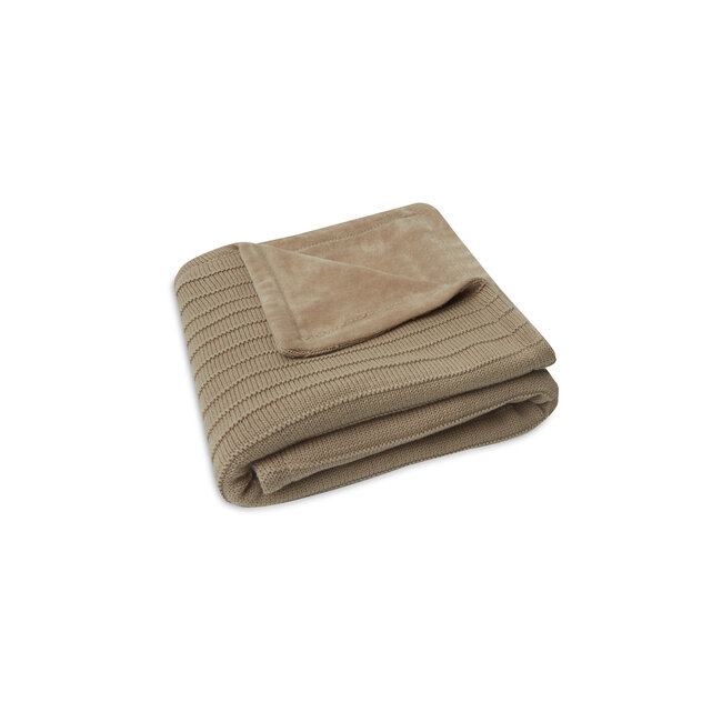 Jollein wiegdeken Velvet Pure Knit Biscuit