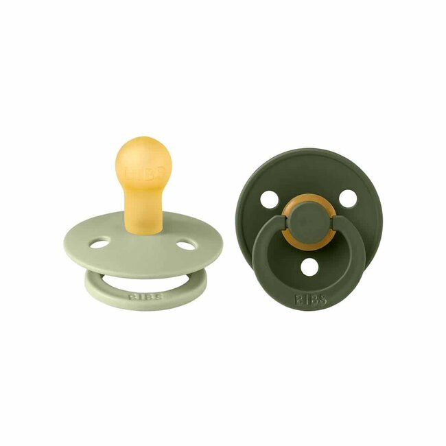 Bibs speen latex 2pack maat 2 sage/hunter green