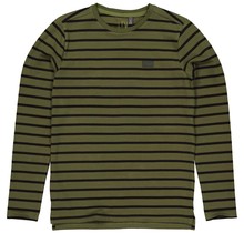 Levv longsleeve Aart aop olive dust stripe