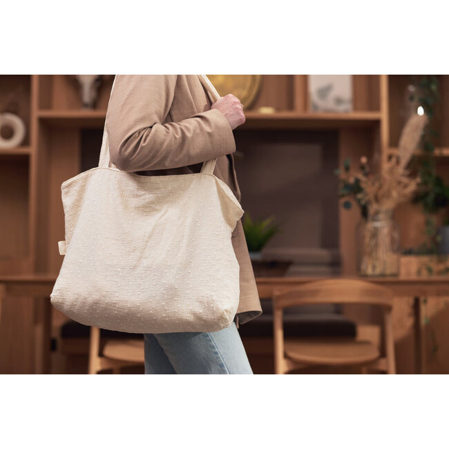 Jollein Shopper Embroidery - Ivory