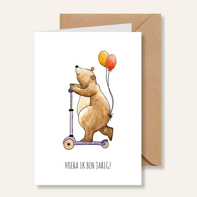 Juulz kaart beer op step