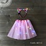 Tutu met led lichtjes en cats diadeem pink en multi lights