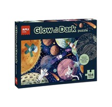Apli Zonnestelsel Glow in the dark puzzel + poster (104-delig)