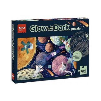 Apli Apli Zonnestelsel Glow in the dark puzzel + poster (104-delig)