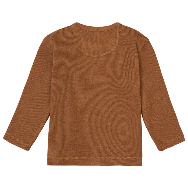 Noppies longsleeve Rib Natal chipmunk melange