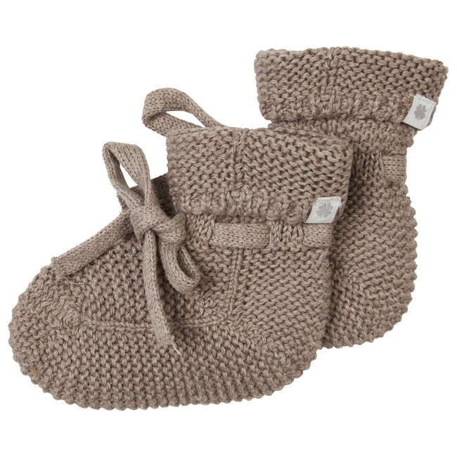 Noppies Noppies slofjes knit Nelson taupe melange one size