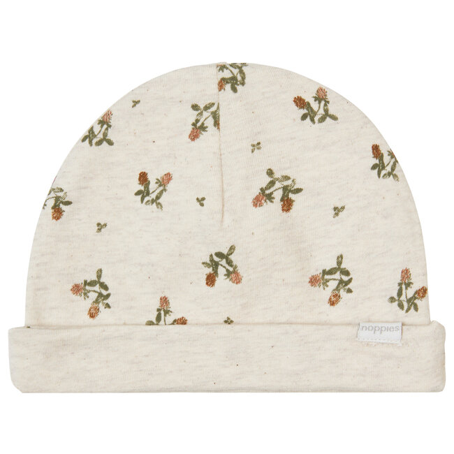 Noppies mutsje reversible Nebra aop oatmeal