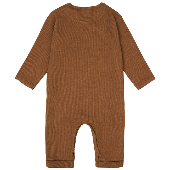 Noppies playsuit Rib Nevis chipmunk melange