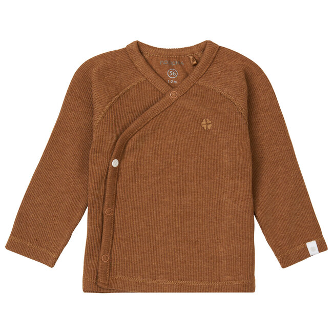 Noppies overslagshirt Rib Nanyuki chipmunk melange