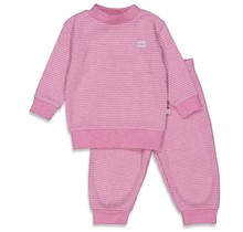 Feetje pyjama wafel roze melange