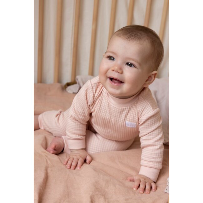 Feetje pyjama wafel oud roze